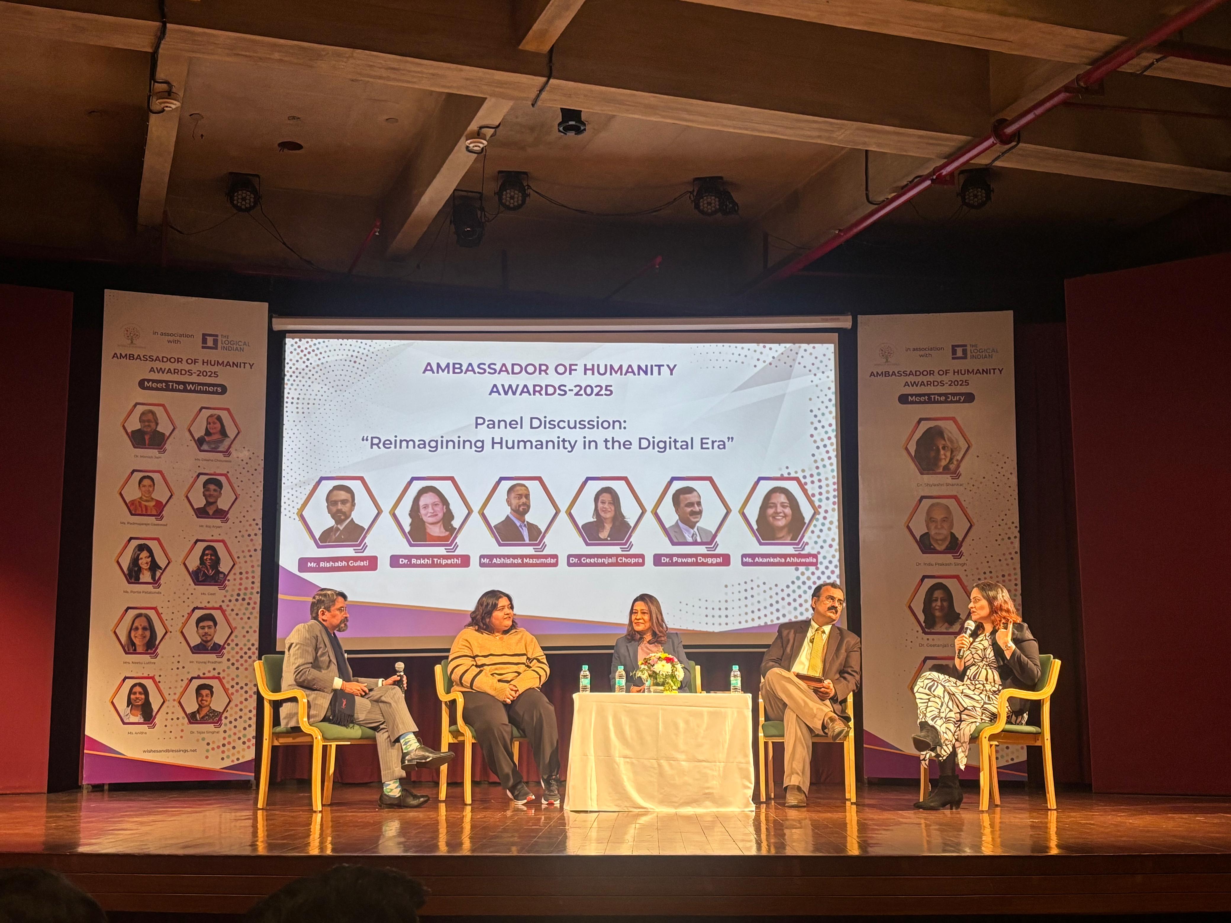 Panel discussion at Ambassador of Humanity Awards 2025 by Wishes and Blessings
